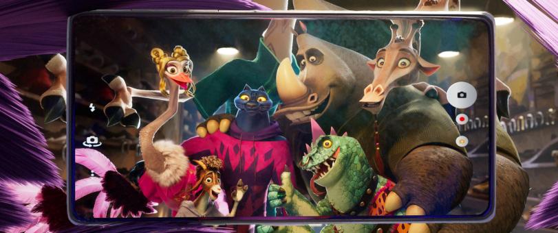 (De gauche à droite) Olivia, Will, Jett, Archie, Modo et Lenny dans GOAT  © 2026 CTMG, Inc. All Rights Reserved.