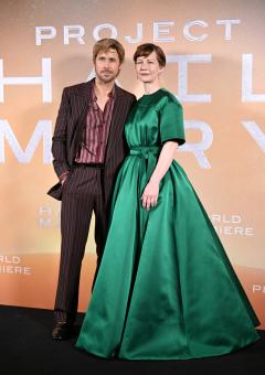 LONDRES, ANGLETERRE – 9 MARS: Ryan Gosling et Sandra Hüller lors de la première mondiale de «PROJET DERNIÈRE CHANCE» au Cineworld Leicester Square, le 9 mars 2026 à Londres, en Angleterre. (Photo: Tristan Fewings/Getty Images pour Sony Pictures Entertainment)
