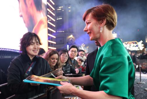 LONDRES, ANGLETERRE – 9 MARS: Sandra Hüller lors de la première mondiale de «PROJET DERNIÈRE CHANCE» au Cineworld Leicester Square, le 9 mars 2026 à Londres, en Angleterre. (Photo: Tristan Fewings/Getty Images pour Sony Pictures Entertainment)